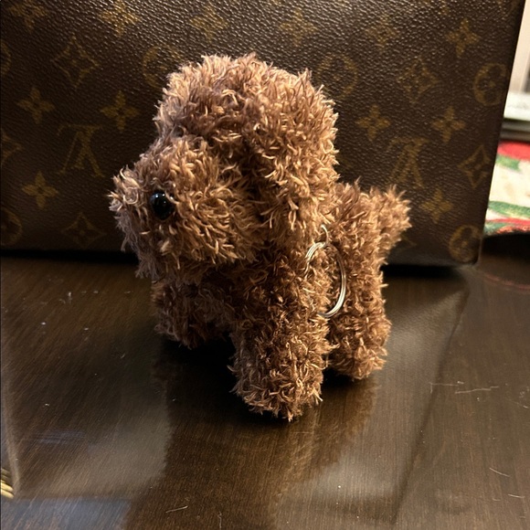 Brown Plush Dog Keychain - Picture 2 of 6